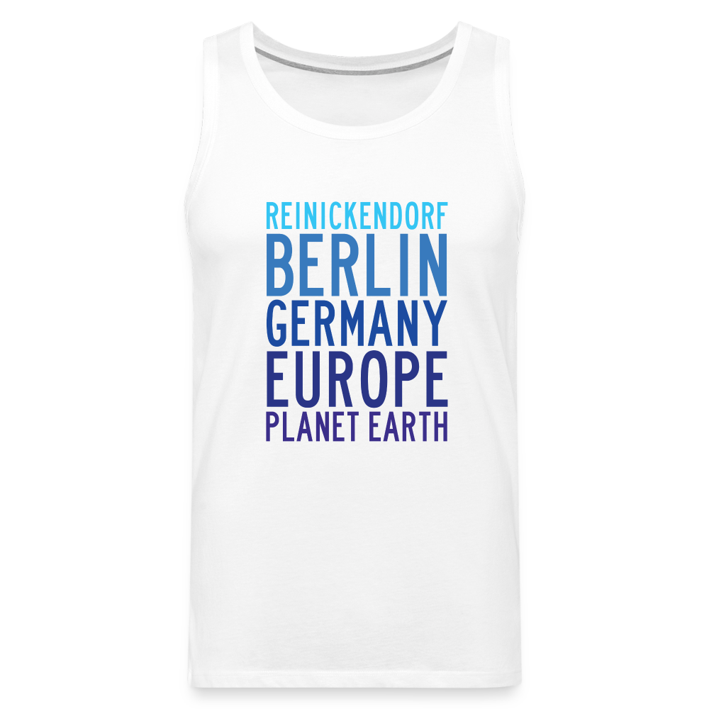 Reinickendorf Planet Earth - Männer Premium Tank Top - Weiß