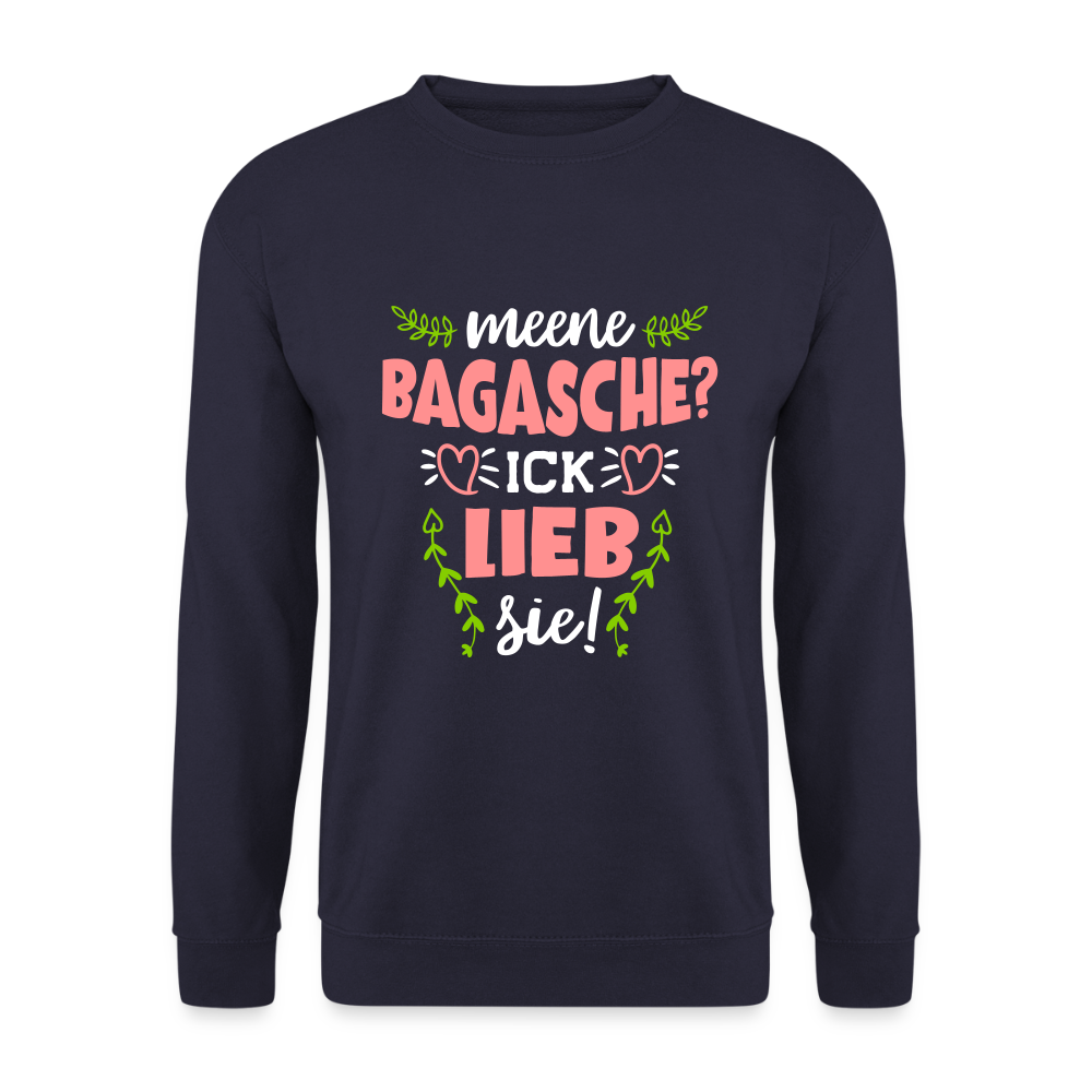 Meene Bagasche Ick Lieb Sie - Unisex Pullover - Navy