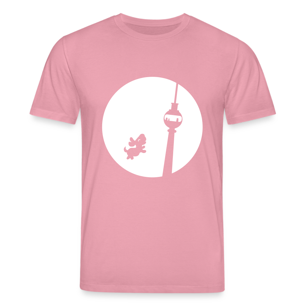 Hund am Fernsehturm - Unisex Bio T-Shirt - Lila Traum