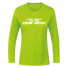 Janz jenau! Ick bin dein Vata! - Frauen Sport Langarmshirt - Neongrün