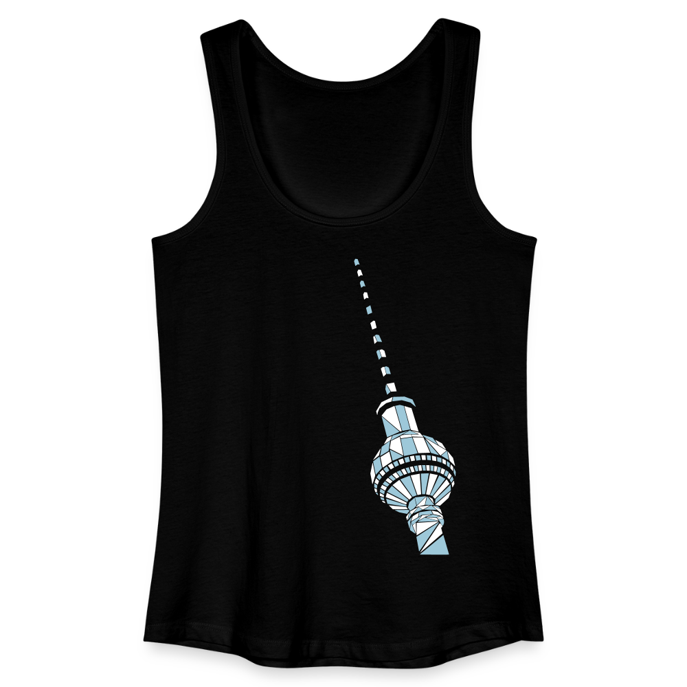 Fernsehturm Geometrie - Frauen Bio Tank Top - Schwarz