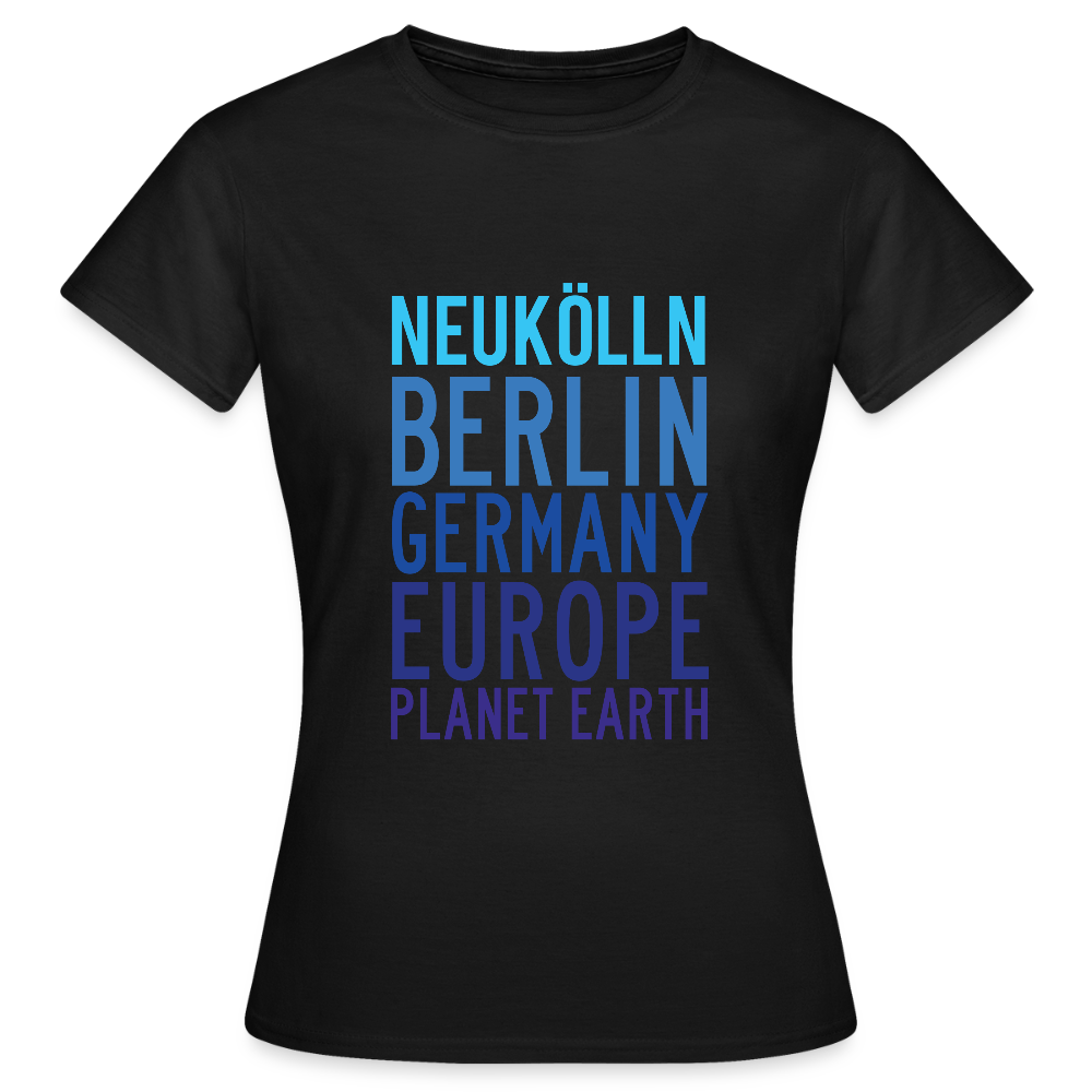 Neukölln Planet Earth - Frauen Premium T-Shirt - Schwarz