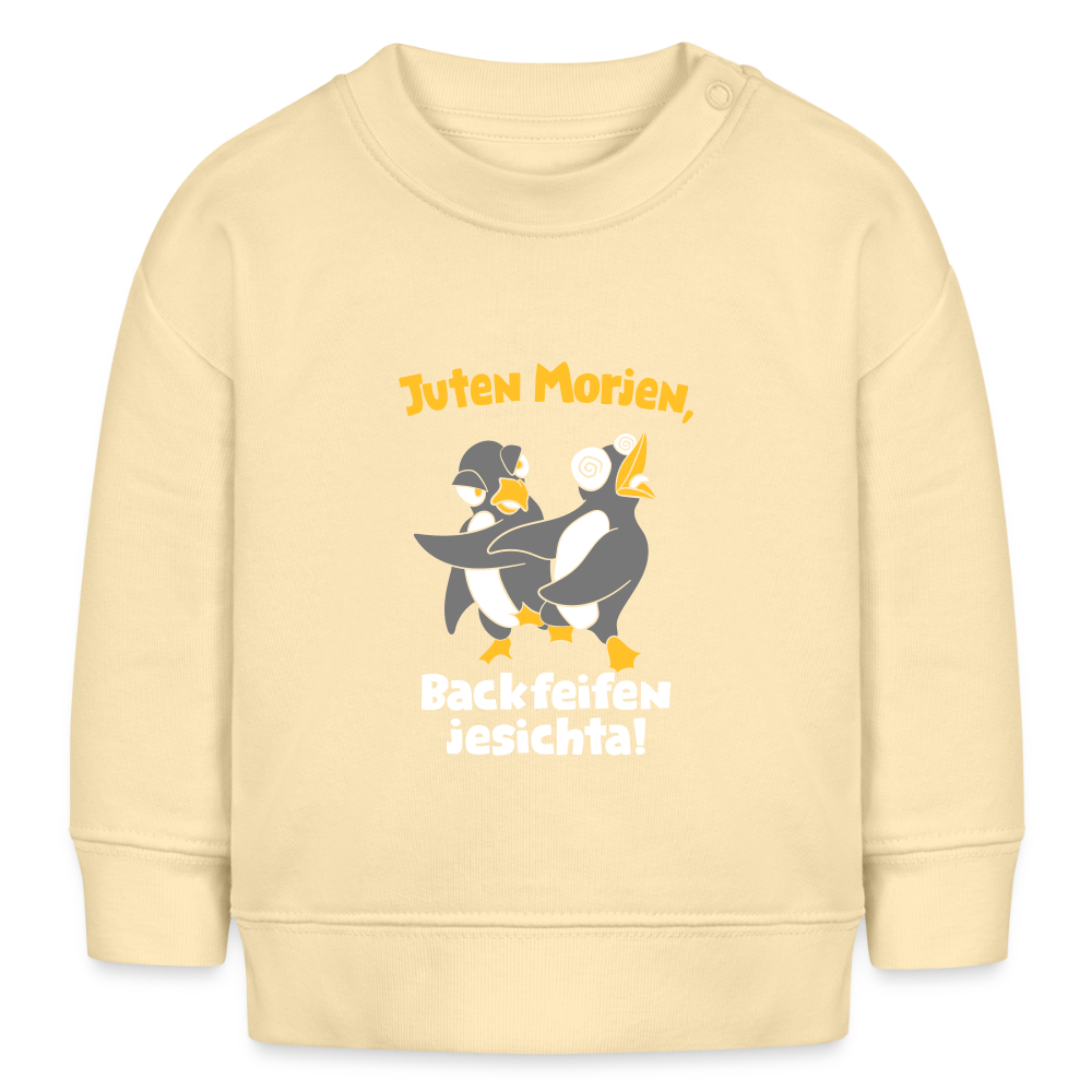 Juten Morjen, Backfeifenjesichta! - Baby Bio Pullover - Creme