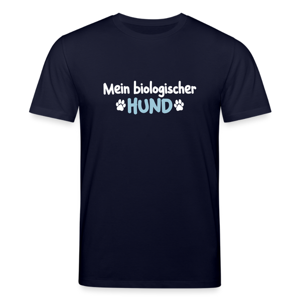 Mein biologischer Hund. - Unisex Bio T-Shirt - Navy