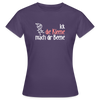 Ick, die Kleene, mach dir Beene! - Frauen Premium T-Shirt - Dunkellila