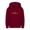 Herzschlag für Fahrradfahrer - Teenager Hoodie - Bordeaux