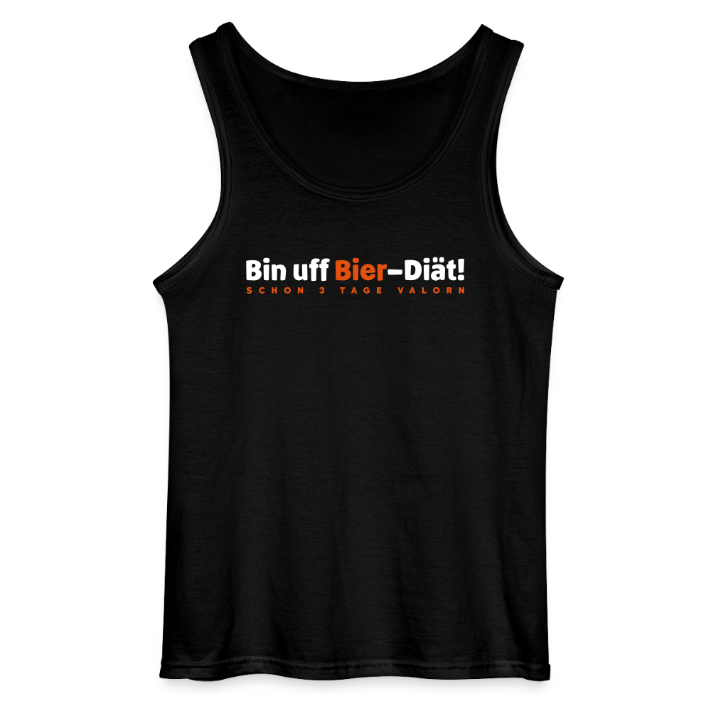 Bin uff Bier-Diät! (schon 3 Tage valorn) - Männer Tank Top - Schwarz