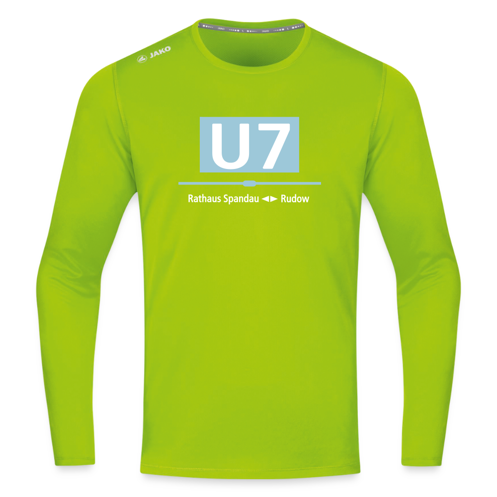 U7 - Männer Sport Langamshirt - Neongrün