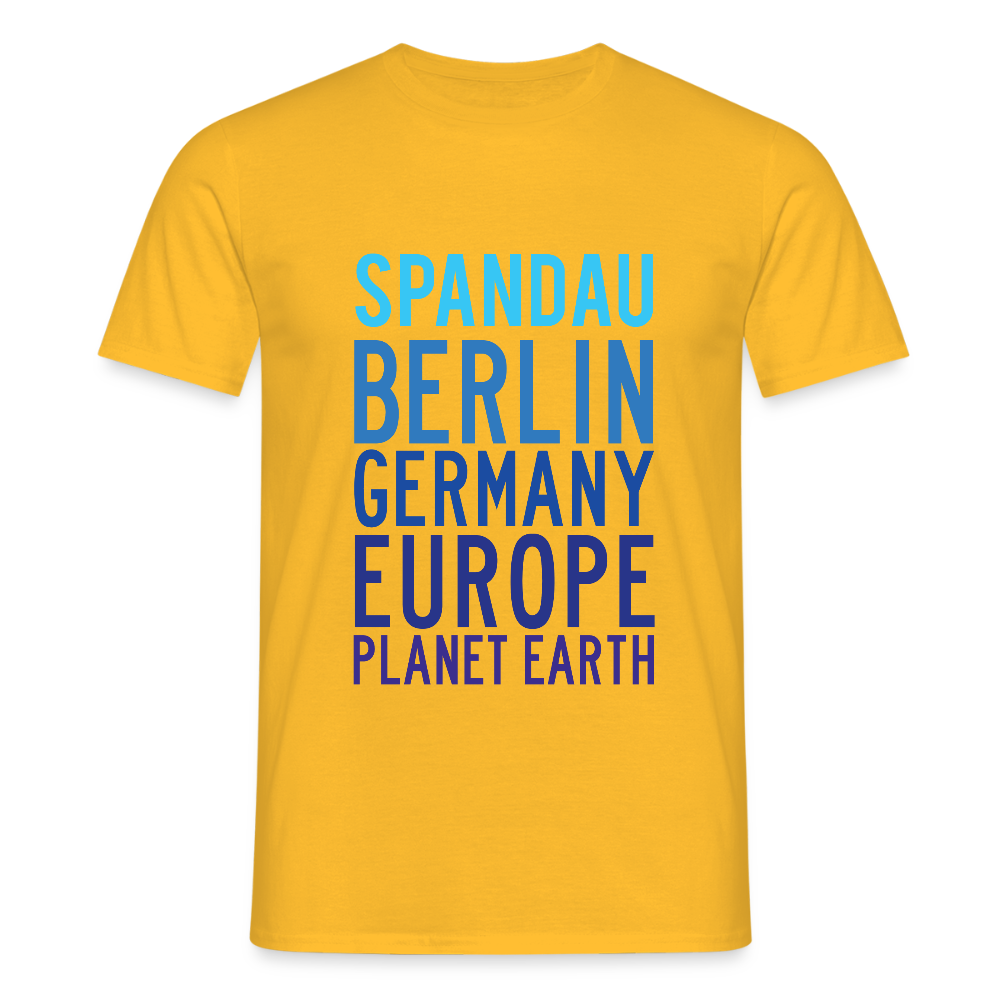 Spandau Planet Earth - Männer Premium T-Shirt - Gelb