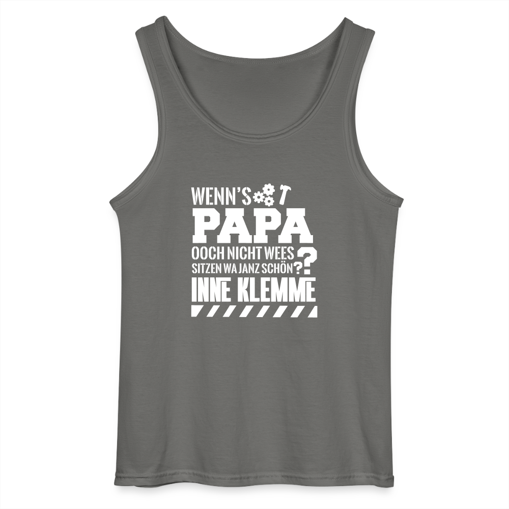 Wenn's Papa - Männer Tank Top - Anthrazit
