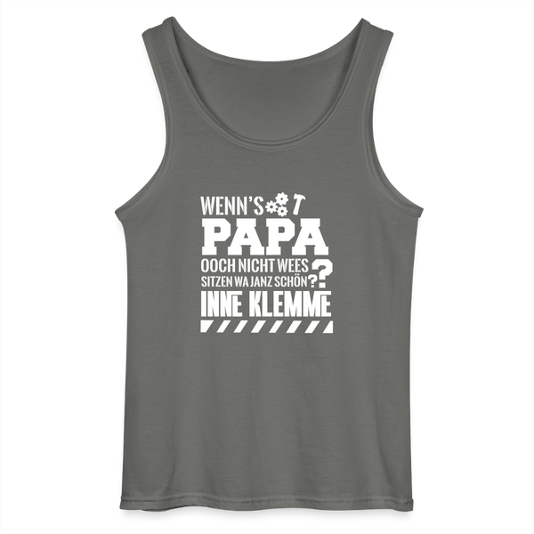 Wenn's Papa - Männer Tank Top - Anthrazit