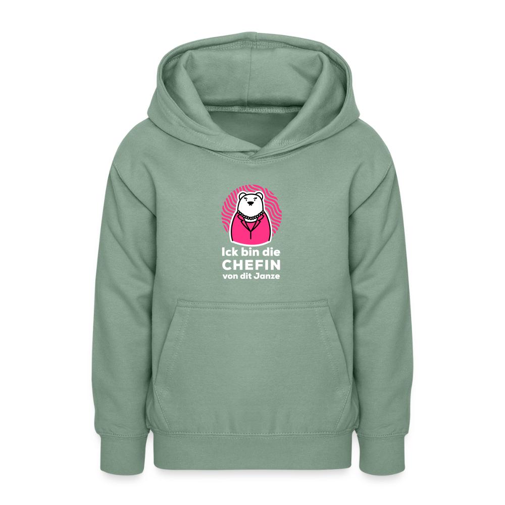 Chefin - Teenager Hoodie - Graugrün