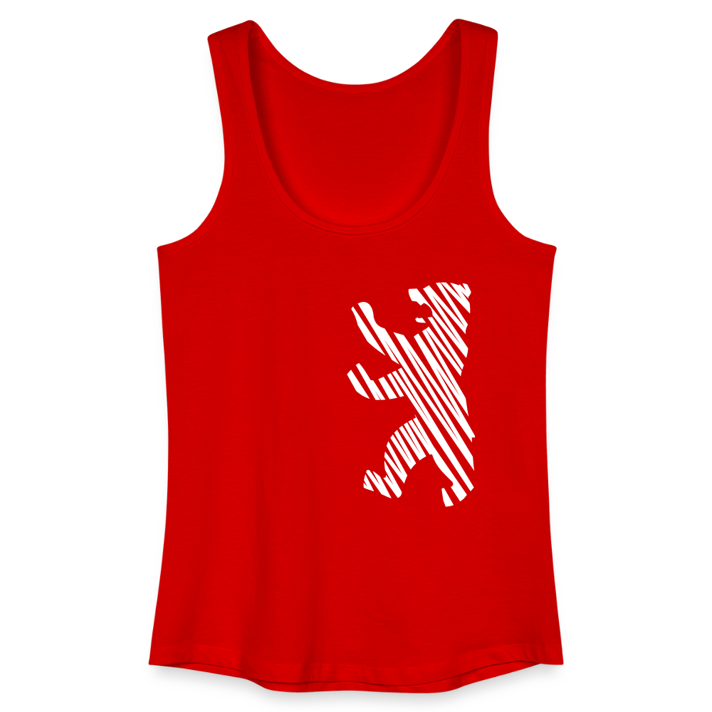 Berliner Bär im Netz - weiß - Frauen Bio Tank Top - Rot