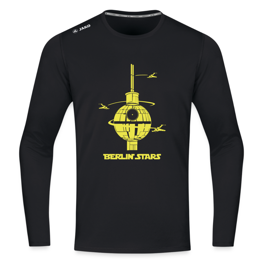 Berlin Stars - Männer Sport Langamshirt - Schwarz