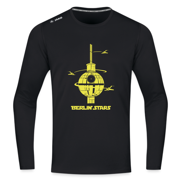 Berlin Stars - Männer Sport Langamshirt - Schwarz