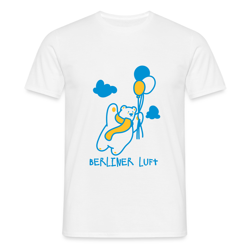 Der Bär fliegt - Männer Premium T-Shirt - Weiß
