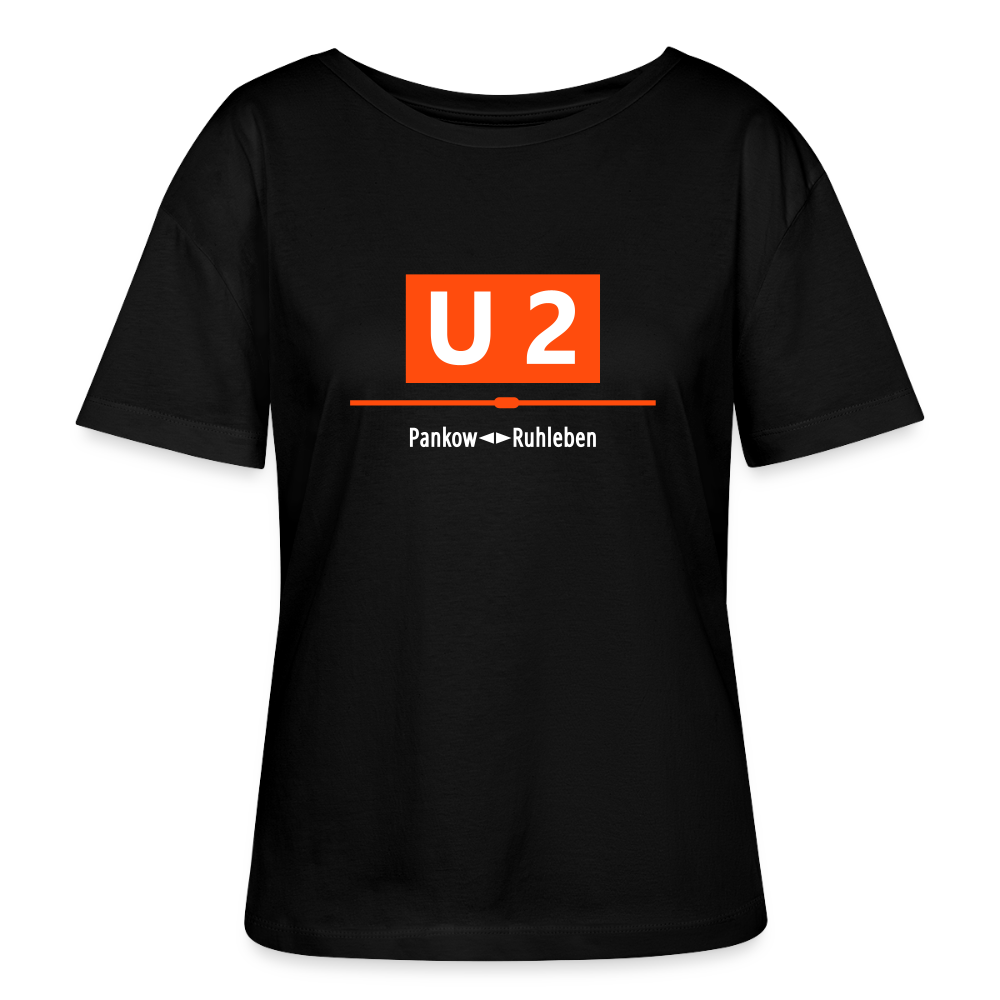 U2 Berlin - Relaxed Rundhals Frauen Bio-T-Shirt - Schwarz
