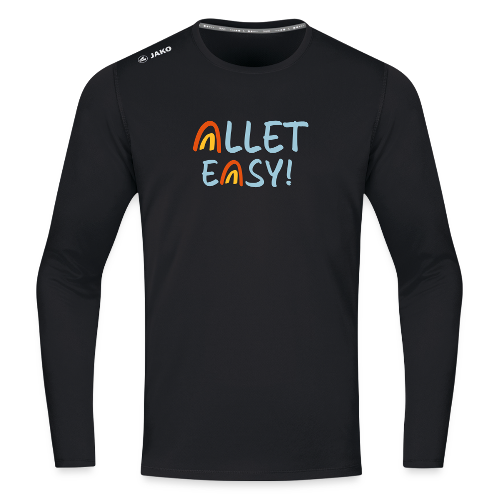 Allet Easy! - Männer Sport Langamshirt - Schwarz