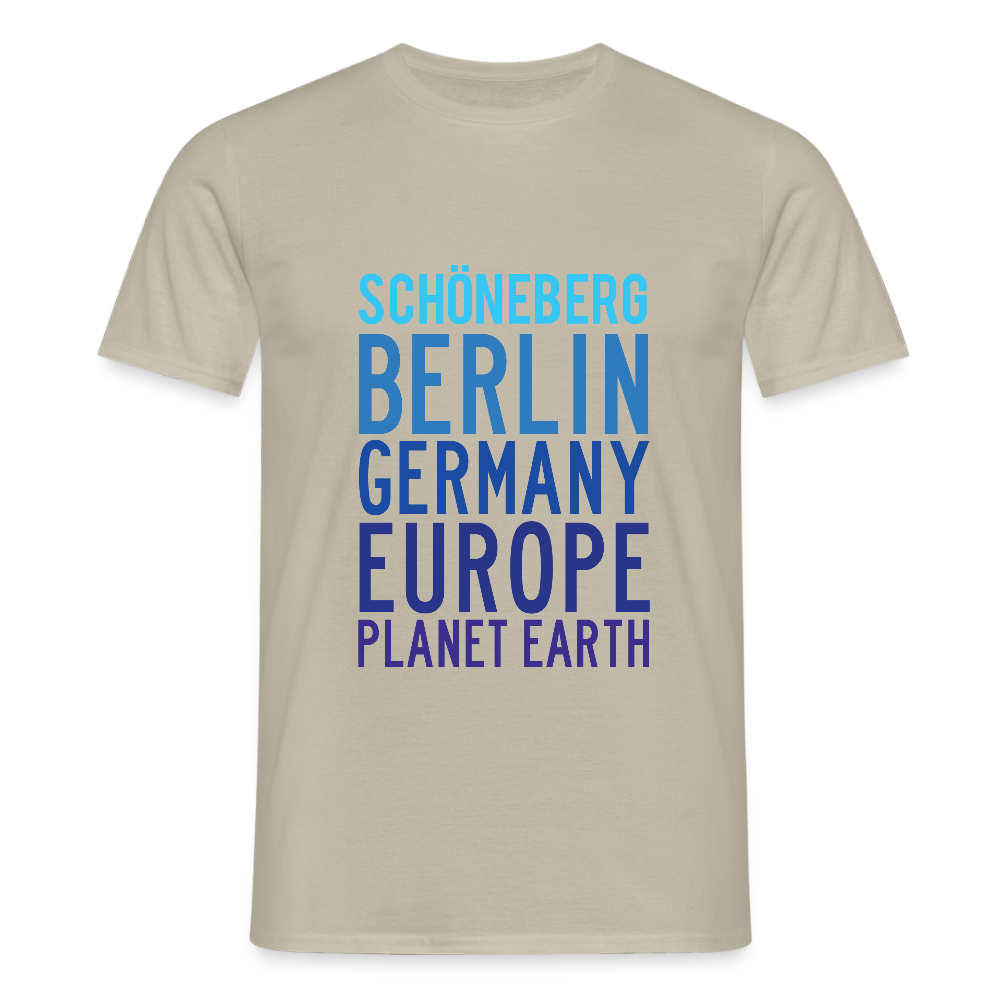 Schöneberg Planet Earth - Männer Premium T-Shirt - Sandbeige