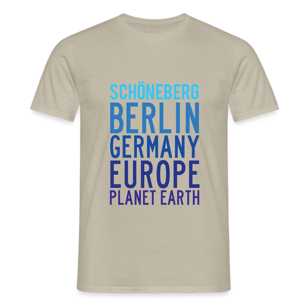 Schöneberg Planet Earth - Männer Premium T-Shirt - Sandbeige