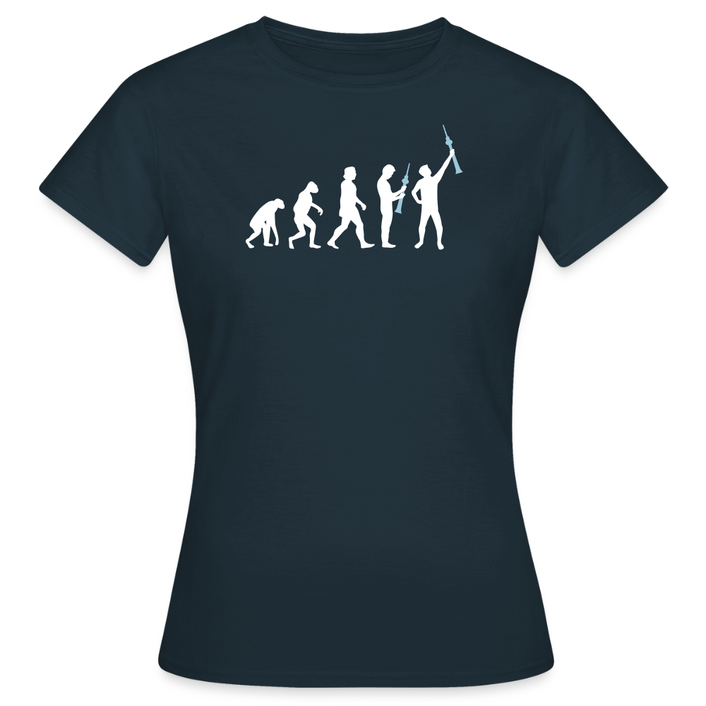 Evolution - Frauen Premium T-Shirt - Navy