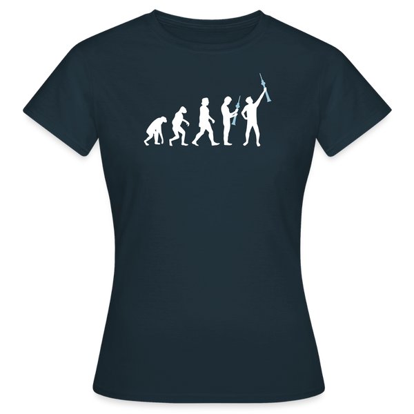Evolution - Frauen Premium T-Shirt - Navy