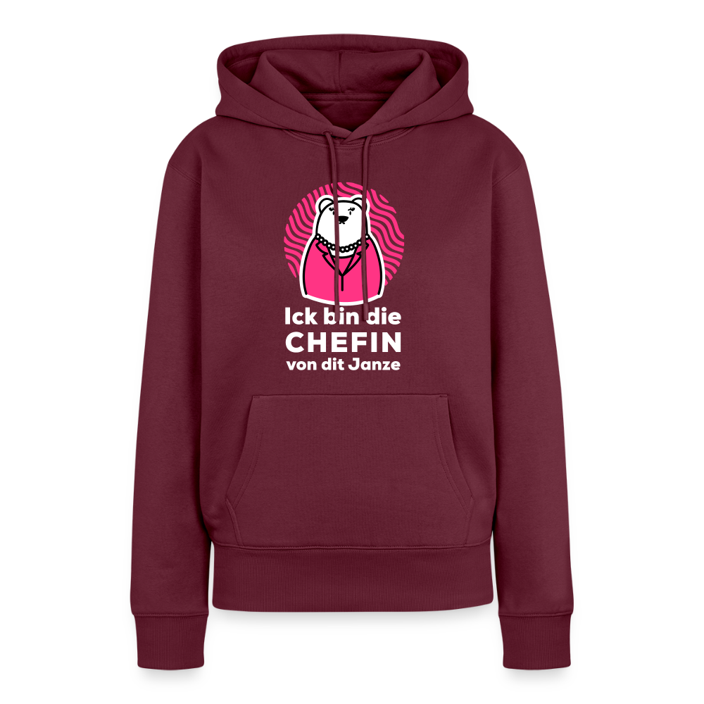Chefin - Frauen Premium Hoodie - Burgunderrot