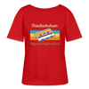 Friedrichshain Hippest Neighborhood - Relaxed Rundhals Frauen Bio-T-Shirt - Rot