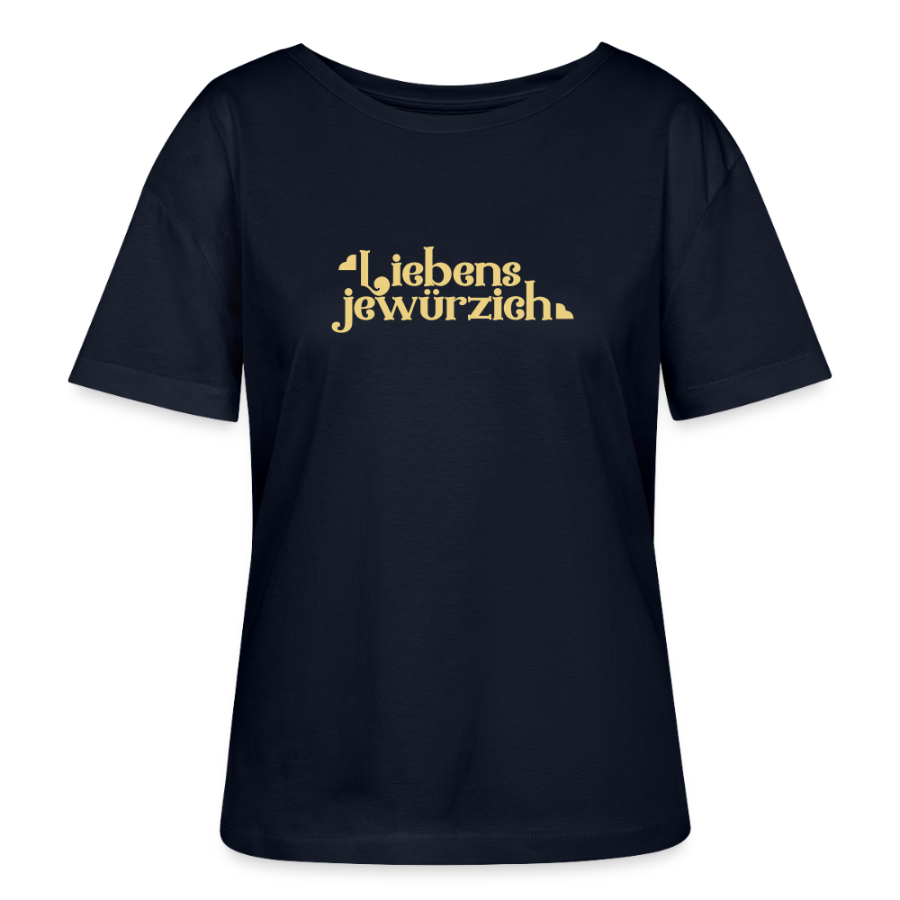 Liebensjewürzich - Relaxed Rundhals Frauen Bio-T-Shirt - Navy