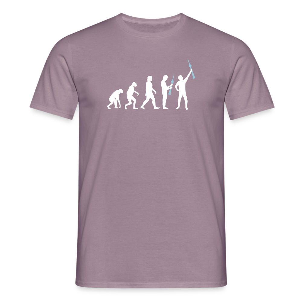 Evolution - Männer Premium T-Shirt - Lilagrau