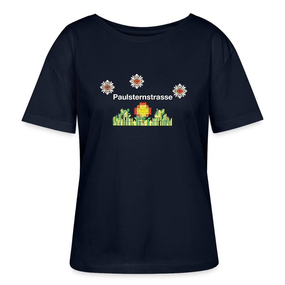 Paulsternstrasse - Relaxed Rundhals Frauen Bio-T-Shirt - Navy