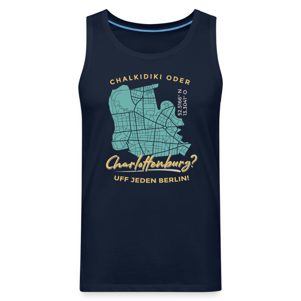 Chalkidiki oder Charlottenburg - Männer Premium Tank Top - Navy