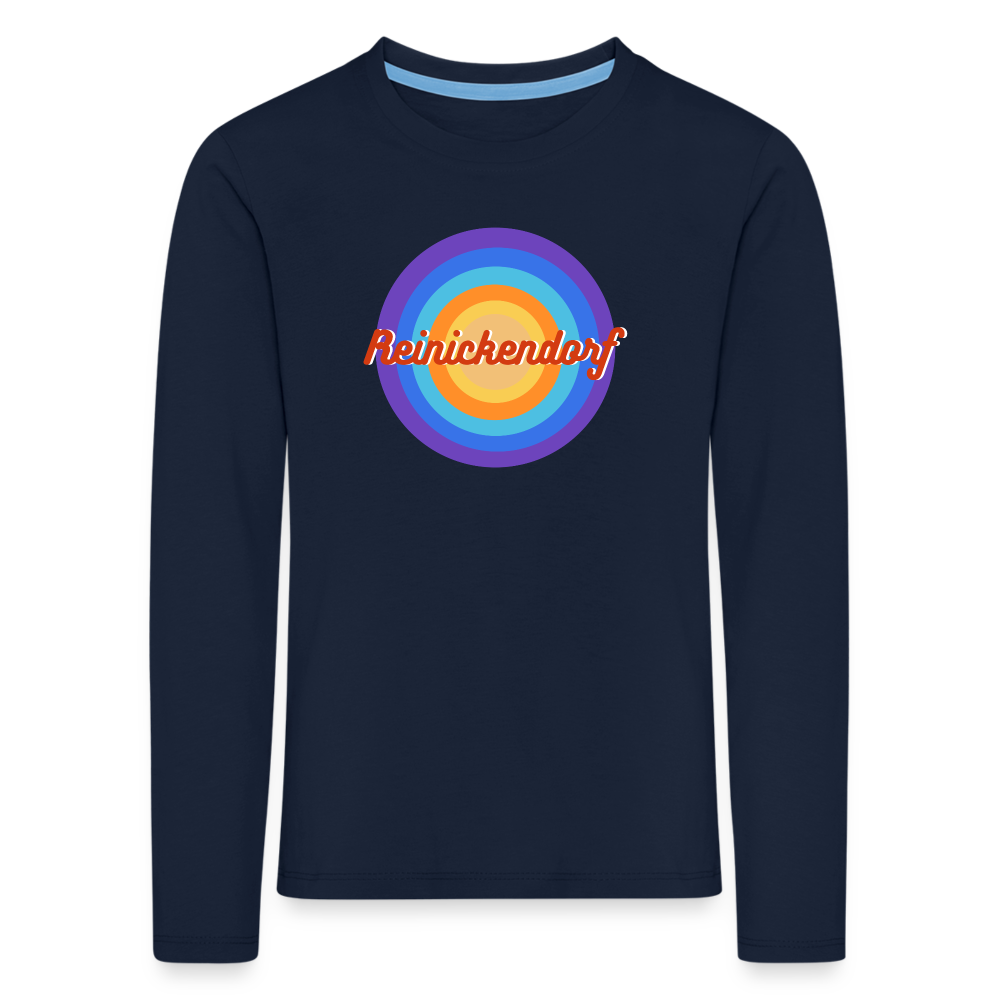 Reinickendorf retro - Kinder Langarmshirt - Navy