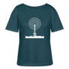 Funkturm im Fokus - Relaxed Rundhals Frauen Bio-T-Shirt - Dunkles Petrol
