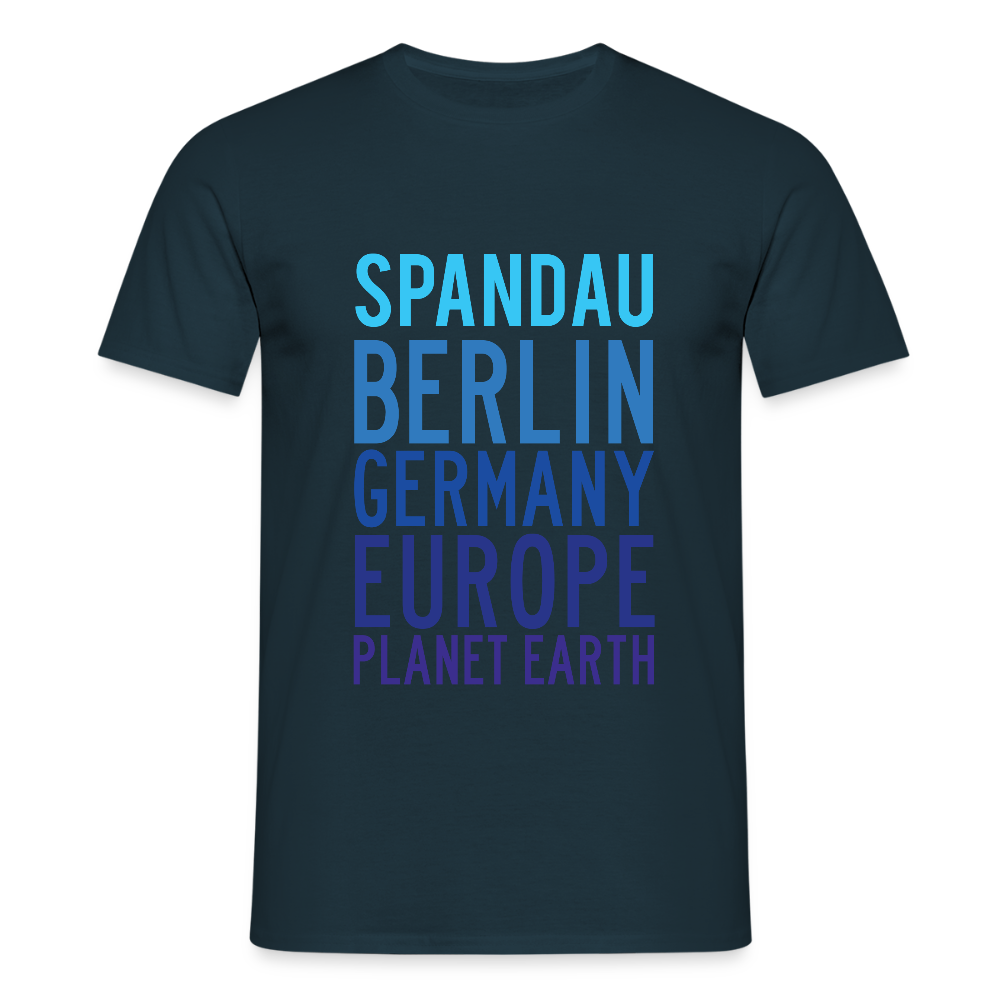 Spandau Planet Earth - Männer Premium T-Shirt - Navy