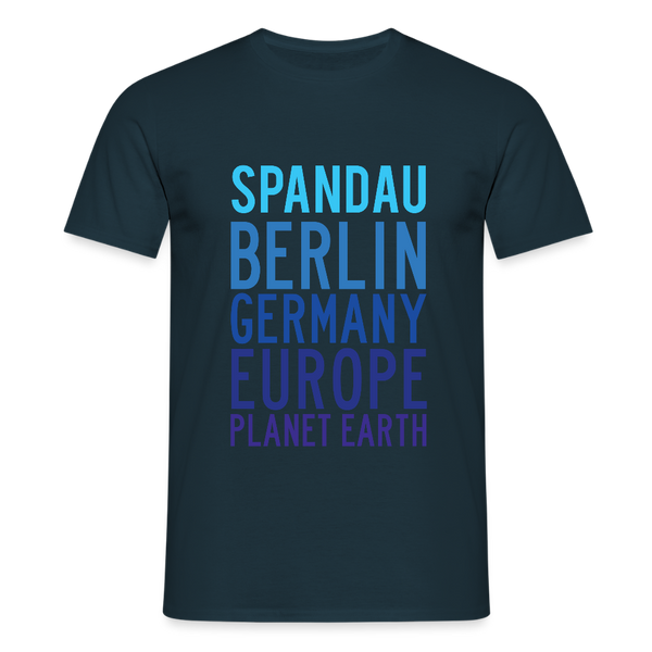 Spandau Planet Earth - Männer Premium T-Shirt - Navy