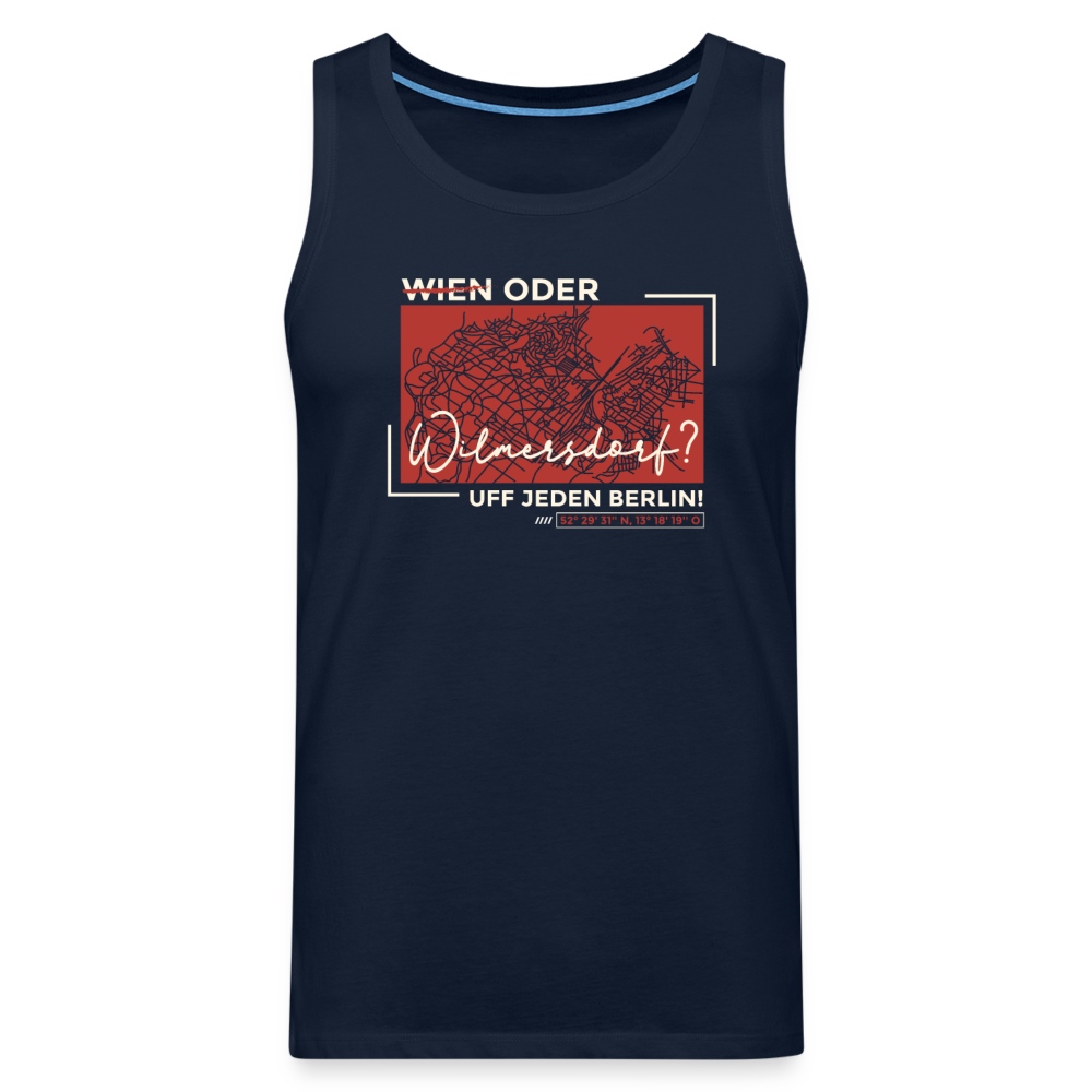 Wien Oder Wilmersdorf Uff Jeden Berlin - Männer Premium Tank Top - Navy