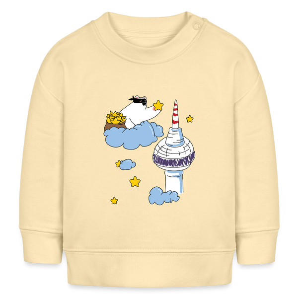 Berliner Bär bei Nacht - Baby Bio Pullover - Creme