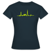 Herzschlag für Fahrradfahrer - Frauen Premium T-Shirt - Navy