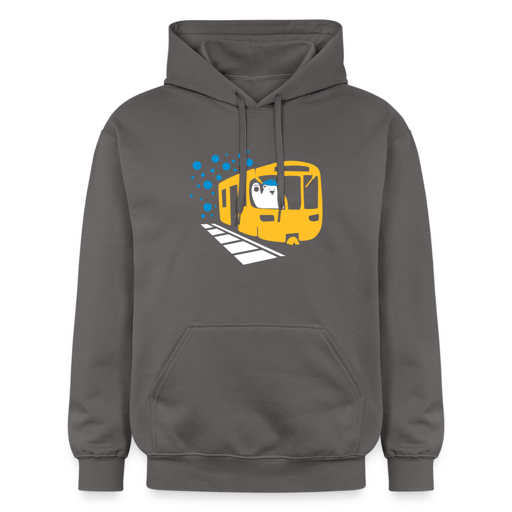 Bär in U-Bahn Kommt - Hoodie - Dunkelgrau
