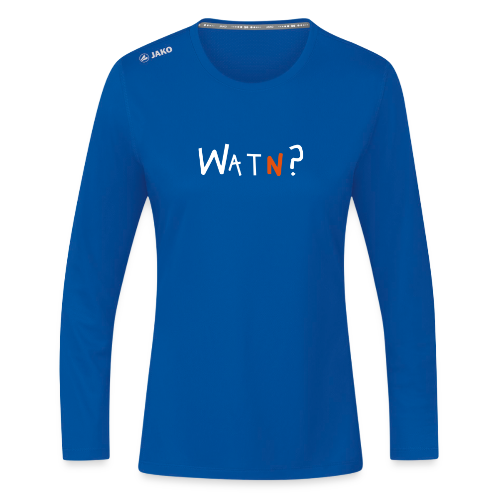 WATN? - Frauen Sport Langarmshirt - Royalblau
