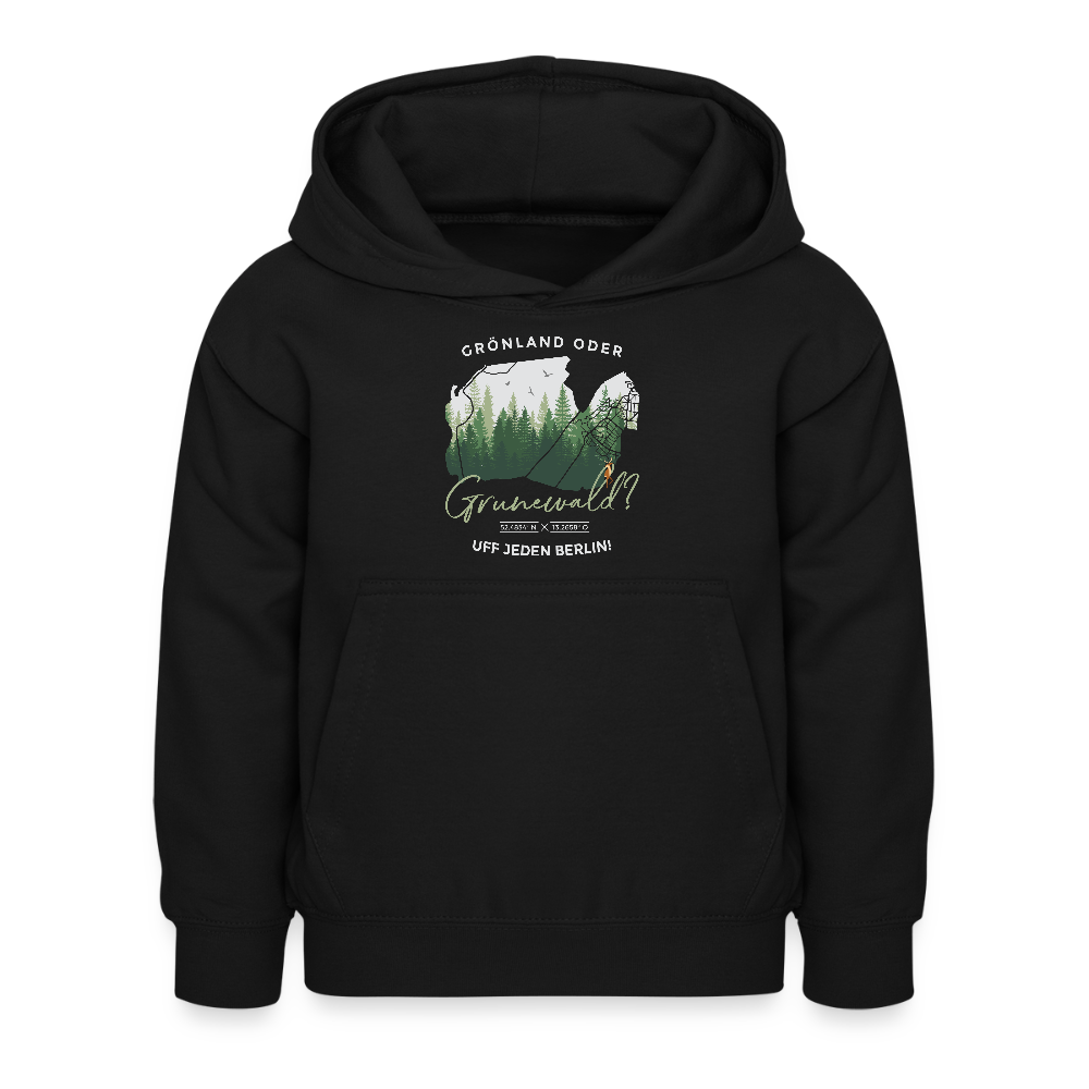 Grönland oder Grunewald - Kinder Hoodie - Schwarz