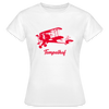 Tempelhof Flugzeug rot - Frauen Premium T-Shirt - Weiß
