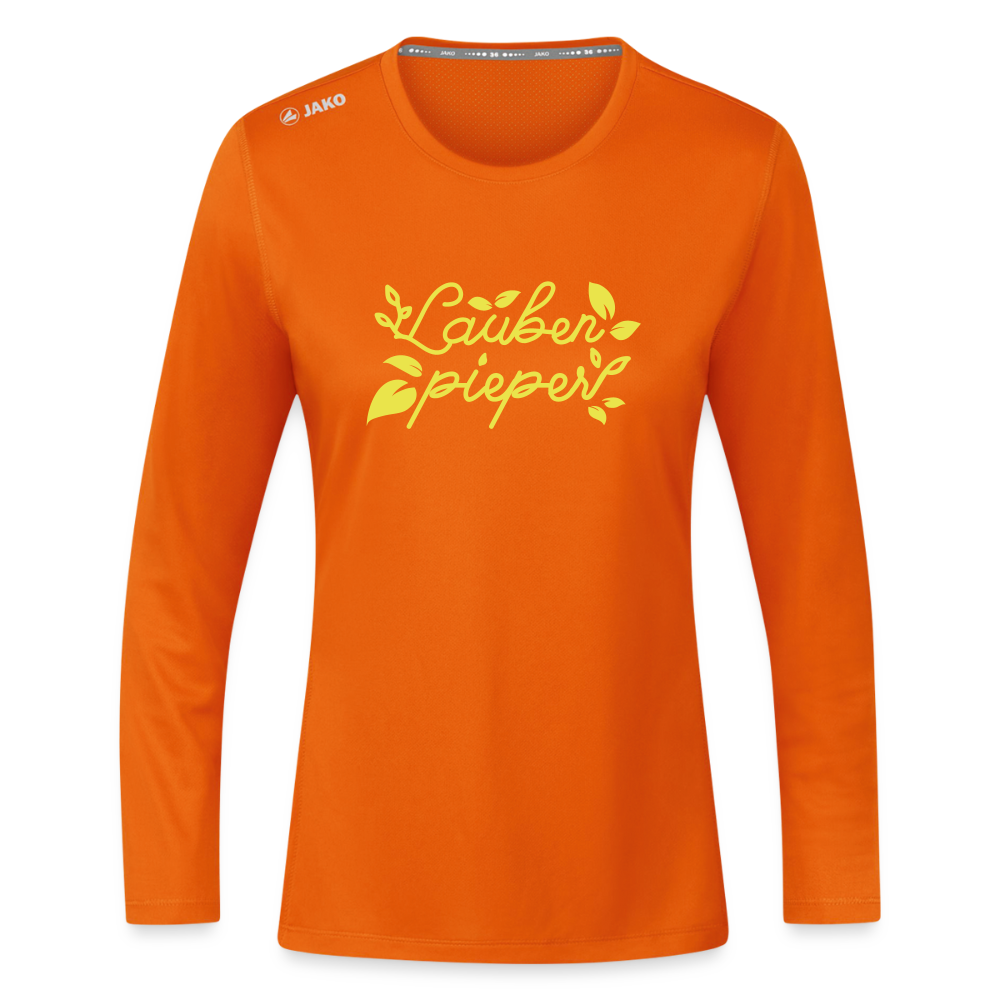 Laubenpieper - Frauen Sport Langarmshirt - Neonorange