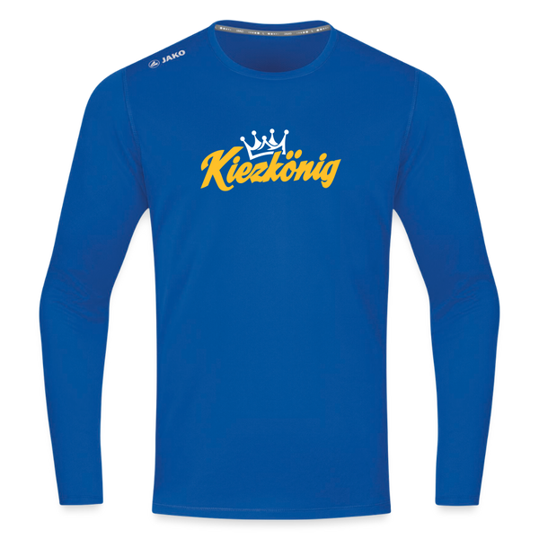Kiezkönig - Männer Sport Langamshirt - Royalblau