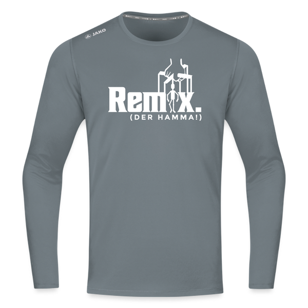 Remix. - Männer Sport Langamshirt - Grau