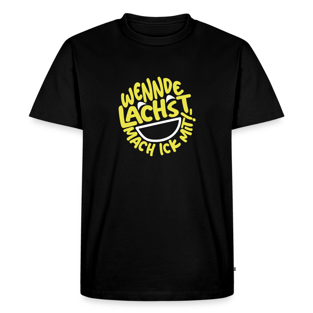 Wennde lachst, mach ick mit! - Männer Premium T-Shirt - Schwarz