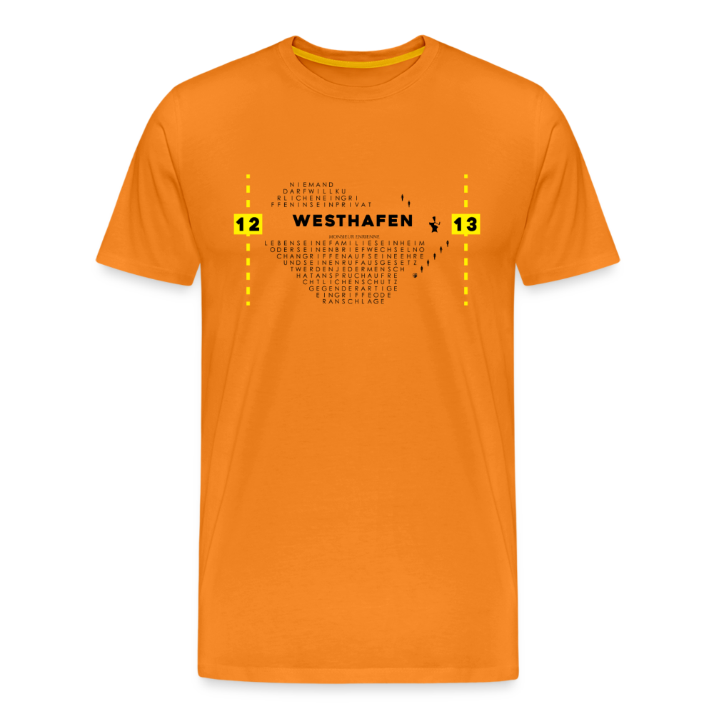 Westhafen - Männer Premium T-Shirt - Orange
