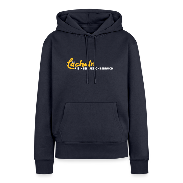 Lächeln is keen Jesichtsbruch - Frauen Premium Hoodie - Navy