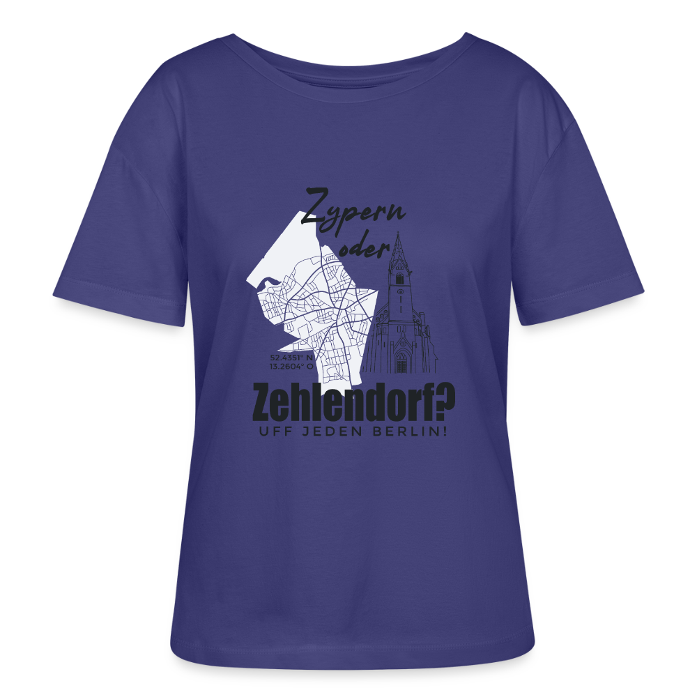Zypern oder Zehlendorf - Relaxed Rundhals Frauen Bio-T-Shirt - Dämmerung